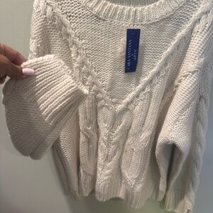 Apt. 9 Women's Cable Knit Sweater - Cream